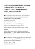 HESI COMPASS COMPREHENSIVE EXIT EXAM COMPREHENSIVE TEST PAPER 2026 COMPLETE QUESTIONS AND ANSWERS EXPERT VERIFIED GRADED A&plus;