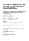 HESI COMPASS COMPREHENSIVE EXIT EXAM SCRIPT 2026 TEST PAPER QUESTIONS AND SOLUTIONS GRADED A&plus;