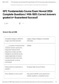 GFC Fundamentals Course Exam Newest 2026 Complete Questions &vert; With 100&percnt; Correct Answers graded A&plus; Guaranteed Success&excl;&excl;