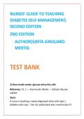 Nursing TestBank2026&colon; Mertig Diabetes Test Bank &vert; NCLEX Diabetes Questions&comma; DSME MCQs & Patient Teaching Study Guide