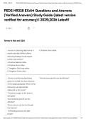 PEDS NR328 EXAM Questions and Answers &lpar;Verified Answers&rpar; Study Guide &lpar;latest version verified for accuracy&rpar; &vert; 20252026 Latest&excl;&excl;