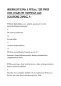 HESI RN EXIT EXAM 2 ACTUAL TEST PAPER 2026 COMPLETE QUESTIONS AND SOLUTIONS GRADED A