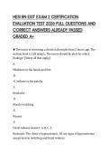 HESI RN EXIT EXAM 2 CERTIFICATION EVALUATION TEST 2026 FULL QUESTIONS AND CORRECT ANSWERS ALREADY PASSED GRADED A&plus;