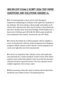 HESI RN EXIT EXAM 2 SCRIPT 2026 TEST PAPER QUESTIONS AND SOLUTIONS GRADED A&plus;