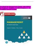 Test Bank for Management&comma; 15th Global Edition by Stephen P&period; Robbins & Mary Coulter &vert; Complete Verified Chapters 1-18 &vert; Updated Questions & Answers &vert; A&plus; Guide 