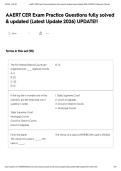 AAERT CER Exam Practice Questions fully solved & updated &lpar;Latest Update 2026&rpar; UPDATE&excl;&excl;