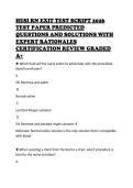 HESI RN EXIT TEST SCRIPT 2026 TEST PAPER PREDICTED QUESTIONS AND SOLUTIONS WITH EXPERT RATIONALES CERTIFICATION REVIEW GRADED A&plus;