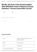 BIO 182- ASU Exam 2 fully solved & updated 2025-2026&lpar;latest version verified for accuracy&rpar; &lpar;Questions &plus; Answers&rpar; Solved 100&percnt; Correct&excl;&excl;