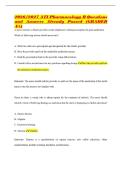 2026&sol;2027 ATI Pharmacology B Questions and Answers 100&percnt; Correct &lpar;GRADED A&plus;&rpar;