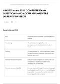 AINS 101 exam 2026 COMPLETE EXAM QUESTIONS AND ACCURATE ANSWERS &vert;ALREADY PASSED&excl;
