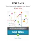 Test Bank for Effective Leadership and Management in Nursing 9th Edition by Eleanor Sullivan&comma; Chapter 1-28 &vert; All Chapters 