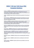 RNSG 1128 And 1424 Exam With Complete Solutions
