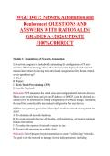 WGU D417&colon; Network Automation and  Deployment QUESTIONS AND  ANSWERS WITH RATIONALES&sol;  GRADED A&plus;&sol;2026 UPDATE  &sol;100&percnt;CORRECT