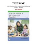 Test Bank for Effective Practices in Early Childhood Education&colon; Building a Foundation 4th Edition by Sue Bredekamp&comma; Chapter 1-16 &vert; All Chapters