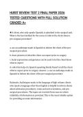 HURST REVIEW TEST 2 FINAL PAPER 2026 TESTED QUESTIONS WITH FULL SOLUTION GRADED A&plus;