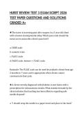 HURST REVIEW TEST 3 EXAM SCRIPT 2026 TEST PAPER QUESTIONS AND SOLUTIONS GRADED A&plus;