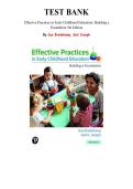 Test Bank for Effective Practices in Early Childhood Education&colon; Building a Foundation 5th Edition by Sue Bredekamp&comma; Gail Joseph&comma; Chapter 1-16 &vert; All Chapters