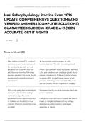 Hesi Pathophysiology Practice Exam 2026 UPDATE&vert; COMPREHENSIVE QUESTIONS AND VERIFIED ANSWERS &lpar;COMPLETE SOLUTIONS&rpar; GUARANTEED SUCCESS &vert;GRADE A&plus;&excl;&excl; &lpar;100&percnt; ACCURATE&rpar; GET IT RIGHT&excl;&excl;