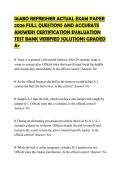 IAABO REFRESHER ACTUAL EXAM PAPER 2026 FULL QUESTIONS AND ACCURATE ANSWERS CERTIFICATION EVALUATION TEST BANK VERIFIED SOLUTIONS GRADED A&plus;