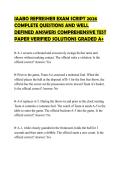 IAABO REFRESHER EXAM SCRIPT 2026 COMPLETE QUESTIONS AND WELL DEFINED ANSWERS COMPREHENSIVE TEST PAPER VERIFIED SOLUTIONS GRADED A&plus;