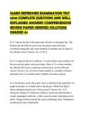 IAABO REFRESHER EXAMINATION TEST 2026 COMPLETE QUESTIONS AND WELL EXPLAINED ANSWERS COMPREHENSIVE REVIEW PAPER VERIFIED SOLUTIONS GRADED A&plus;