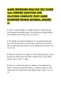 IAABO REFRESHER PRACTICE TEST PAPER 2026 VERIFIED QUESTIONS AND SOLUTIONS COMPLETE STUDY GUIDE EXAMPREP REVIEW MATERIAL GRADED A&plus;