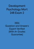 Developmental Psychology MORT 248 Exam 2 PDF &vert; Study Guide & Practice Test Prep