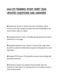 IAAI CFI TRAINING STUDY SHEET 2026 UPDATED QUESTIONS AND ANSWERS