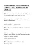 IAAP WAS EXAM ACTUAL TEST PAPER 2026 COMPLETE QUESTIONS AND SOLUTIONS GRADED A&plus;