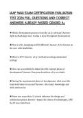 IAAP WAS EXAM CERTIFICATION EVALUATION TEST 2026 FULL QUESTIONS AND CORRECT ANSWERS ALREADY PASSED GRADED A&plus;