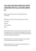 IAAP WAS EXAM FINAL PAPER 2026 TESTED QUESTIONS WITH FULL SOLUTION GRADED A&plus;