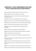 HONDROS NURSING FINAL ACTUAL EXAM PAPER 2026 QUESTIONS WITH SOLUTIONS GRADED A&plus;
