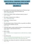 ASB 222 FINAL CERTIFICATION SCRIPT 2026 QUESTIONS WITH SOLUTIONS GRADED A&plus;