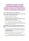 Nsg 5544 Week 7 Quiz&colon; Advanced  Leadership & Healthcare Systems  Questions And Answers With Rationales&sol;  Graded A&plus;&sol;2026 Update &sol;100&percnt;Correct 