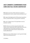 ASCP CHEMISTRY COMPREHENSIVE STUDY GUIDE 2026 FULLY SOLVED QUESTION SET