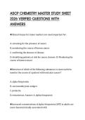 ASCP CHEMISTRY MASTER STUDY SHEET 2026 VERIFIED QUESTIONS WITH ANSWERS