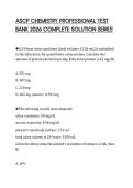 ASCP CHEMISTRY PROFESSIONAL TEST BANK 2026 COMPLETE SOLUTION SERIES