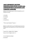 ASCP CHEMISTRY SECTION CERTIFICATION STUDY GUIDE 2026 COMPREHENSIVE QUESTIONS AND VERIFIED ANSWERS