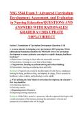 NSG 5544 Exam 3&colon; Advanced Curriculum  Development&comma; Assessment&comma; and Evaluation  in Nursing Education&sol;QUESTIONS AND  ANSWERS WITH RATIONALES&sol;  GRADED A&plus;&sol;2026 UPDATE  &sol;100&percnt;CORRECT