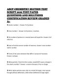 ASCP CHEMISTRY SECTION TEST SCRIPT 2026 TEST PAPER QUESTIONS AND SOLUTIONS CERTIFICATION REVIEW GRADED A&plus;