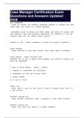 Case Manager Certification Exam Questions and Answers Updated 2026
