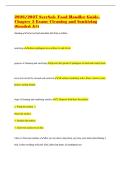 2026&sol;2027 ServSafe Food Handler Guide&comma; Chapter 5 Exam&colon; Cleaning and Sanitizing &lpar;Graded A&plus;&rpar;