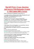 Mgt 6655 Week 1 Exam -Questions  And Answers With Rationales &sol;Graded  A &plus;&sol;026 Update&sol;100&percnt; Correct