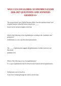 WGU C211 OA GLOBAL ECONOMICS EXAM 2026-2027 QUESTIONS AND ANSWERS GRADED A&plus;