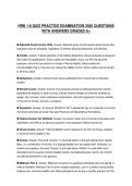 HRB 1-6 QUIZ ACTUAL EXAM PAPER 2026 QUESTIONS WITH ANSWERS GRADED A&plus;