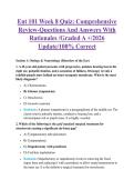 Ent 101 Week 8 Quiz&colon; Comprehensive  Review-Questions And Answers With  Rationales &sol;Graded A &plus;&sol;2026  Update&sol;100&percnt; Correct