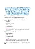 ENT 101&colon; WEEK 6 COMPREHENSIVE  QUIZ-QUESTIONS AND ANSWERS  WITH RATIONALES &sol;GRADED A  &plus;&sol;2026 UPDATE&sol;100&percnt; CORRECT