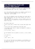Case Management Exam with Answers 100&percnt; Solved