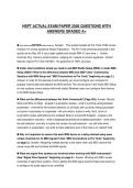 HSPT PRACTICE EXAMINATION 2026 QUESTIONS WITH ANSWERS GRADED A&plus;