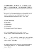 ATI Nutrition Practice Test 2026 &vert; Exam Questions with Verified Answers & Rationales